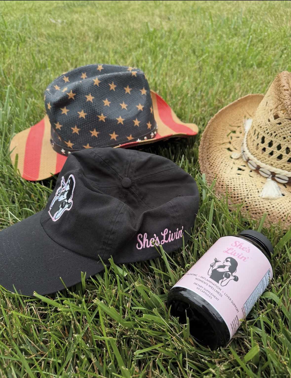 She's Livin Baseball hat